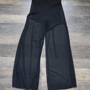 Sheer Black Pants Size medium French Designer
